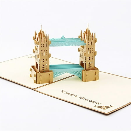 DL furniture 3D Pop Up Greeting Card for All Occasions - Travellers, Romantics, Arbor Lovers - Folds Flat for Mailing - Birthday, Graduation, Get Well, Anniversary, Engagement Gift Castle