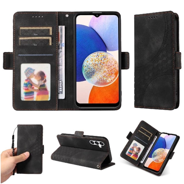 Funda GANGXUN para Samsung Galaxy A14 5G con diseño acolchado elegante, cuero PU, protección total y ajuste preciso
