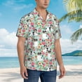 thumbnail image 6 of Biewer Terrier Dogs Flower Floral Men'S 3d Print Casual Button Down Shirts, Novelty Hawaiian Short Sleeves Xl, 6 of 7