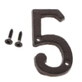 thumbnail image 2 of 2pcs Número de Dirección de Hierro Forjado Número de Puerta de licencia de Señal Número de Bricoje Piezas de Tornillo Negro perfecl Placa de número de letrero de puerta, 2 of 8