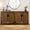 1-Walnut 2pcs, variant on LEFHDA Buffet Cabinet, Sideboard Cabinet with Storage, Accent Storage Cabinet with Carved Arc Door Design for Kitchen Dining Room, 2 Doors Buffet Cabinet with Adjustable Shelves