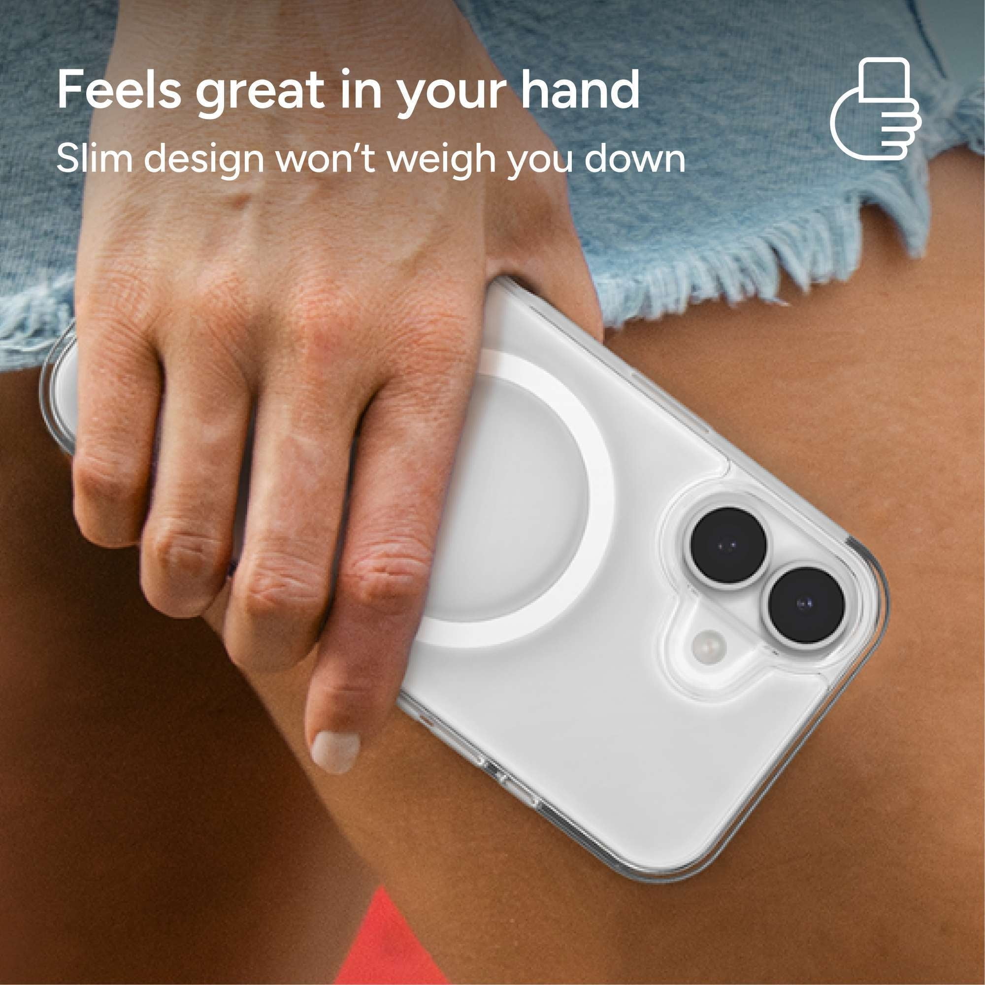 ZAGG Clear Snap with Kickstand - Apple iPhone 17 Clear Case with MagSafe and Built-In Kickstand