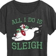 thumbnail image 3 of Frosty The Snowman - Christmas - All I Do Is Sleigh - Women's Short Sleeve Graphic T-Shirt, 3 of 5