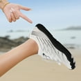 thumbnail image 4 of Zapatos Agua Descalzo Aqua Socks Playa para Hombre Mujer (36) Blanco Negro, 4 of 9