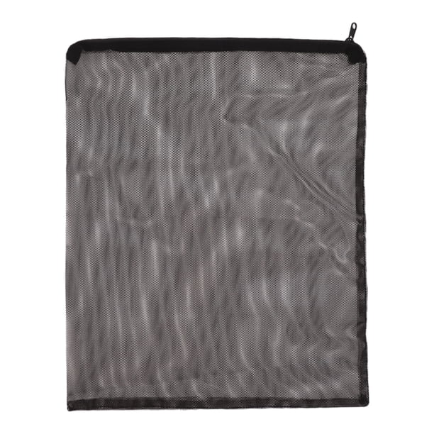 Bolsas de malla fina para filtros de acuario Unique Bargains, bolsas de malla con cremallera para filtro de carbón activado y resina, negro 15.7 x 11.8 pulgadas