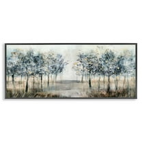 Modern Tree Grove Black Framed Giclee Art, 30 x 13, Made In USA