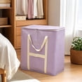 thumbnail image 4 of Large Capacity Non-Woven Quilt Storage Bag 15x15x15 Inch Foldable Clothes Blanket Storage Bin Cube Organizer Box for Moving, 4 of 6