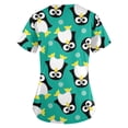 thumbnail image 3 of BDPORKAS Cartoon Scrub Tops for Women with Pockets Cute Cat Print V-Neck Scrubs Soft Comfortable Nursing Uniform Workwear, 3 of 3