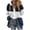 Navy, variant on Womens Full Zip Up Hoodie Fuzzy Fleece Jacket Plus Size Fluffy Pullover Tops Long Sleeve Hooded Blouse Sweatshirt Red