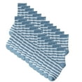 thumbnail image 2 of Gapacks 12 Pack Men's Blue Striped Crew Socks - One Size Fits Most, Polyester, Moisture-Wicking, Comfortable Casual Socks for Daily Wear, 2 of 9