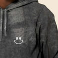 thumbnail image 5 of Dalix Smile Face Embroidered Fleece Hoodie Mineral Wash Long Sleeve Sweatshirt Mens in Gray M Medium, 5 of 5