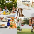 thumbnail image 6 of Bxaolu Disposable Table Cloth - 1 Pack, 54 x 72 Inch Waterproof Rectangle Tablecloths for Parties, Decorative Plastic Table Cover, Leakproof & Sturdy Table Cover Protector, Yellow, 6 of 9