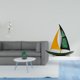 thumbnail image 2 of Escultura De Arte Moderno Con Una Elegante Bailarina Y Un Velero Para Dormitorio, Oficina, Centro De Mesa, Chimenea, Entrada, Estantería, Colección De Decoración., 2 of 8