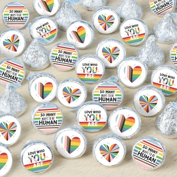 Big Dot of Happiness So Many Ways to Be Human - Pride Party Small Round Candy Stickers - Party Favor Labels - 324 Count