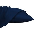 thumbnail image 3 of Zippered Satin Pillow Cases for Hair and Skin, Luxury King Hidden Zipper Pillowcases Set of 2, 20 x 36 Inches, Navy Blue, 3 of 7