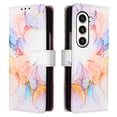thumbnail image 3 of for Samsung Galaxy Z Fold 5 PU Leather Wallet case, Marble Pattern Credit Card Holder,Flip Folio Book Kickstand Cover Women Men with Long Strap for Samsung Galaxy Z Fold 5 5G, Galaxy White Marble, 3 of 6