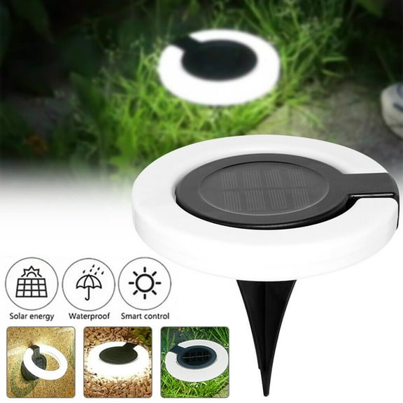 1Pcs Solar Ground Lights Disk Lights 17LED Outdoor Garden Pathway Lawn Lighting