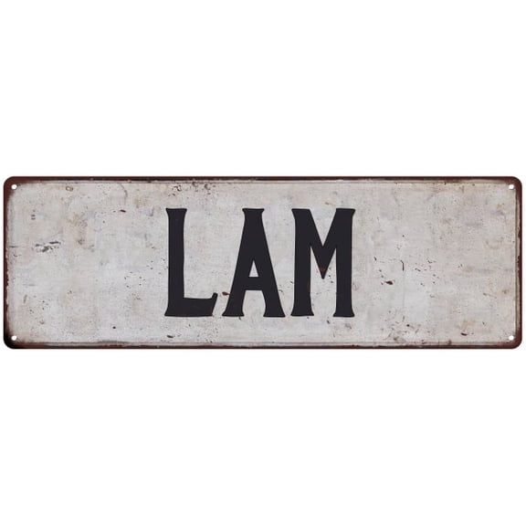 LAM Vintage Look Gift Rustic Chic Metal Sign 6x18 206180036012