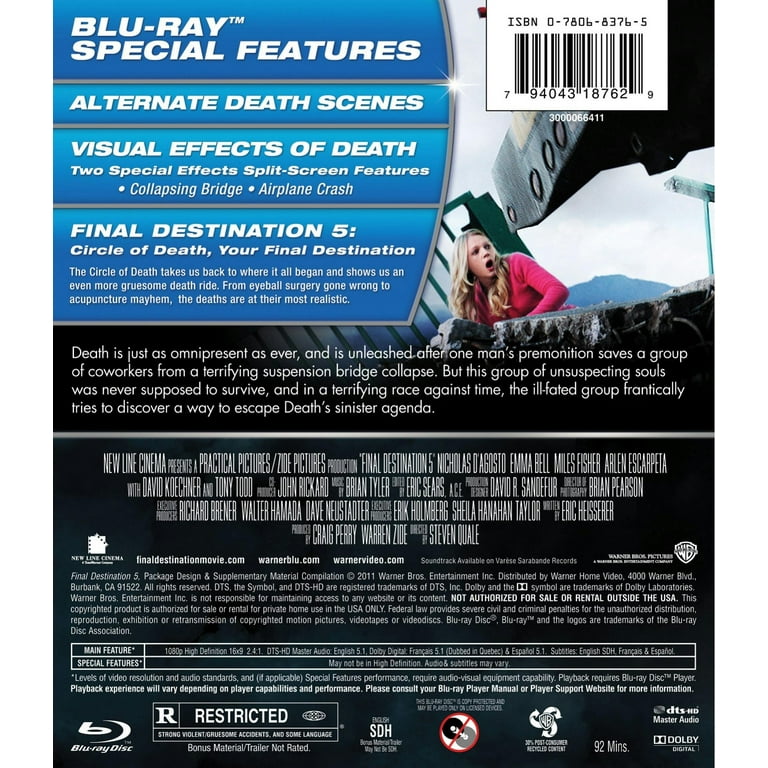 Final Destination 5 [Blu-ray] - Walmart.com
