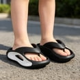 thumbnail image 5 of GPOECD Boys Flip Flops Lightweight Boys Summer Sandals Breathable Open Toe Footbed for Outdoor Play and Beach Adventures Kids Slippers 5-12Y Black,10.5-11 Years, 5 of 7
