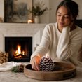 thumbnail image 6 of Cadancy Pine Cone Shape Scented Candles Soy Wax Aromatherapy Home Decor Tabletop Centerpiece Christmas Winter Holiday Decoration Indoor Fragrance Gift Set Party Seasonal Ornament, 6 of 7