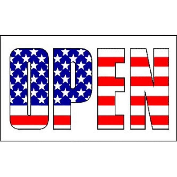 OPEN Flag Red White Blue Store Banner Advertising Pennant Business USA Sign 3x5