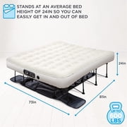 Ivation EZ-Bed King - Air Mattress w/Frame & Case, Deflate Defender, Dual Auto Pump, Durable Design