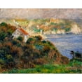 thumbnail image 2 of Renoir, Pierre-Auguste 32x26 Black Ornate Wood Framed with Double Matting Museum Art Print Titled - Fog on Guernsey, 2 of 4