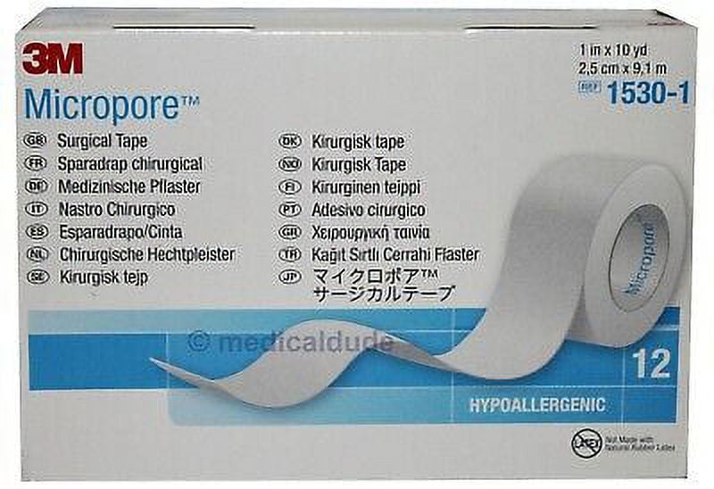 3M Micropore Surgical Tape, 1 X 10 Yards, 1530-1, 1 Roll