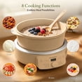 thumbnail image 6 of MAGNIFIQUE 4.5 Quart Brown Sugar Round Claypot Multi-Cooker, Digital Slow Cooker with Removable Non-Toxic Pot, 6 of 8