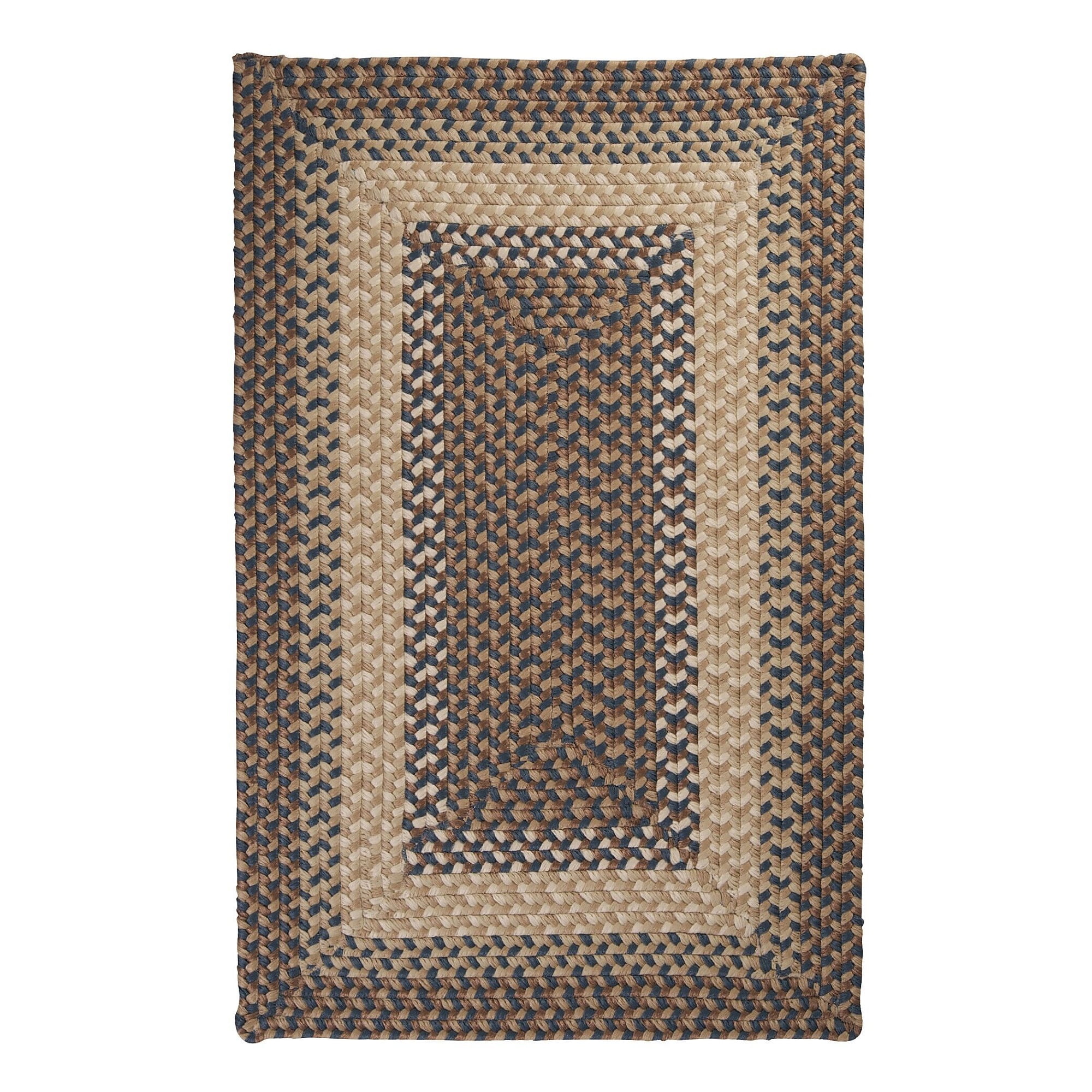 8' x 10' Neutral Braided Reversible Rectangular Area Throw Rug