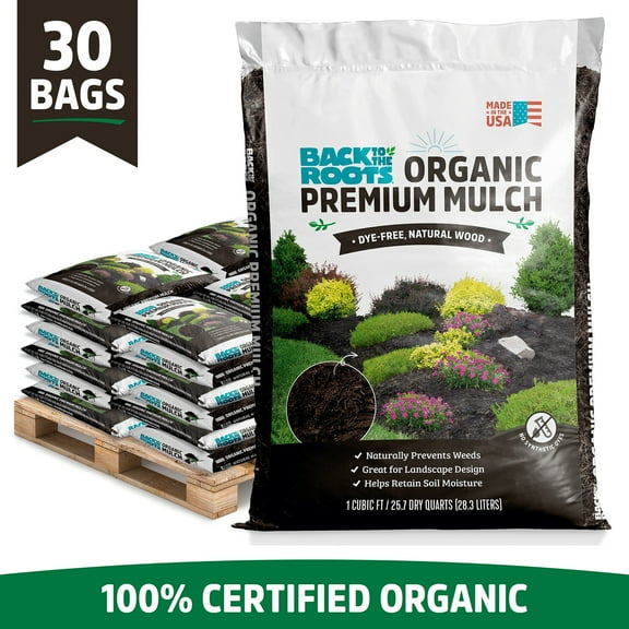 Organic Value Bulk Bark Bagged Mulch Pallet (30 1 cu. ft. bags)