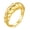 Narrow, variant on Twisted Thread Ring: Real Gold Plated Copper, European Style, Geometric Design, Individually Packed