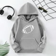 thumbnail image 4 of LUOGENLI Girl Hoodies Size 14-16 Kids Football Print Hoodie Girls Boys Pullover Sweatshirt Casual Warm Hooded Jacket for Children Youth Outdoor Sports Boys Hoodies Size 7 Camo Grey Size 9-10 Years, 4 of 4