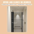 thumbnail image 5 of XJD 63" Extra Tall Pet Cat Gate with 30" to 37.8" Wide Pressure Mounted Walk Through Swing Auto Close Safety White Metal Kids Dog Pet Puppy Cat for Indoor Stairs,Doorways, Kitchen (37.8 Inch-Black), 5 of 13