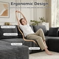 thumbnail image 6 of 137" U-Shaped Sectional Sofa with Chaise, Modular Cloud Sectional Couch with Deep Seat for Living Room, Modern Boneless Couch with Back Cushion, Pillow, Ottoman, No Assembly Required, Corduroy Fabric, 6 of 16