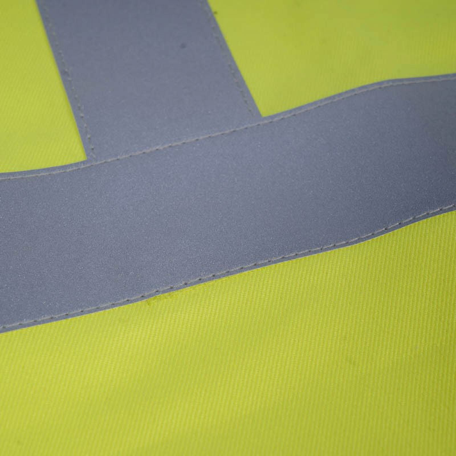 Premium Solid ANSI Class 2 NFPA 70E ASTM1506 CAT 2 ARC rating 8.9 Cal/cm² Neon Safety Green FR Safety Vest with Pockets Size 2XL