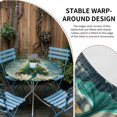 thumbnail image 2 of Coastal Christmas Round Tablecloth for 45-54 Inch Tables,Fitted Table Cover with Elastic Edge,Xmas Pine Tree Ocean Beach Green Waterproof Outdoor Table Cloth Protector for Patio Garden Dinner Picnic, 2 of 9