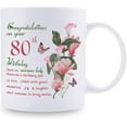 thumbnail image 2 of 80th Birthday Gifts for Women - Congratulations on Your 80th Birthday Awesome Lady Mug - 80th Birthday Gifts for Grandma Mom Friend Sister Aunt Coworker - 11oz Coffee Mug, 2 of 6