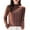 Coffee Womens Sweaters Clearance, variant on BSDJILFG Sweaters for Petite Women Long Sleeve Creweck Knit Shirt Slim Fit Solid Color Ribbed Pullover Blouse