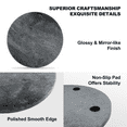 thumbnail image 4 of Koville Luxury Marble Granite Cutting Board for Kitchen,Round, 11*11in, Rhino Grey, 4 of 7