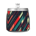 thumbnail image 7 of Yayeee Ashtray with Lid for Cigarette Smokeless Stainless Steel Home Ash Holder, Orange Abstract Lines, 7 of 7
