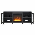 thumbnail image 5 of Evelyn&Zoe Quincy Rectangular TV Stand with Crystal Fireplace for TV's up to 65", Black Grain, 5 of 10