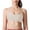 Beige, variant on Womens Seamless Gathered Front Sports Bras Quickly Dry Air Permeable Fabric Lightly Built Padding Wrap Balanced Supportive Comfortable Outdoor Walk Casual Wear Everyday Bras