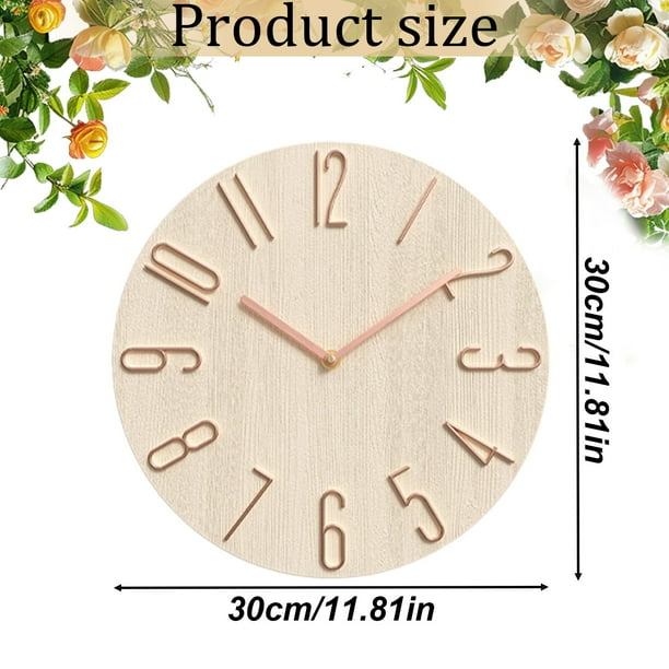 Horloge murale ronde à Quartz silencieuse et sans tic-tac de 12 pouces, Klok Horloge murale ronde à Quartz silencieuse et sans tic-tac de 12 pouces, Klok