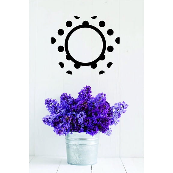 Custom Wall Decal : Apple Polka-Dots Pattern Circle Frame 20x20 Inches