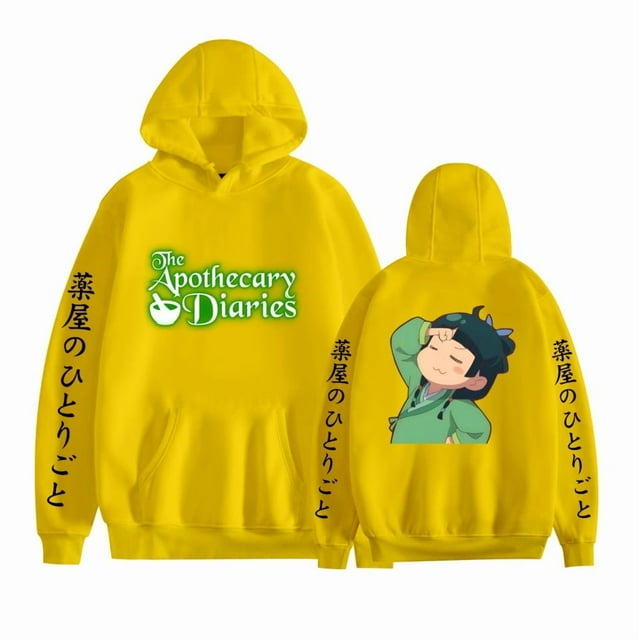 Leveorch New Anime MerchThe Apothecary Diaries Dunamic Drawstring Long Sleeve Unisex,2XL,Yellow