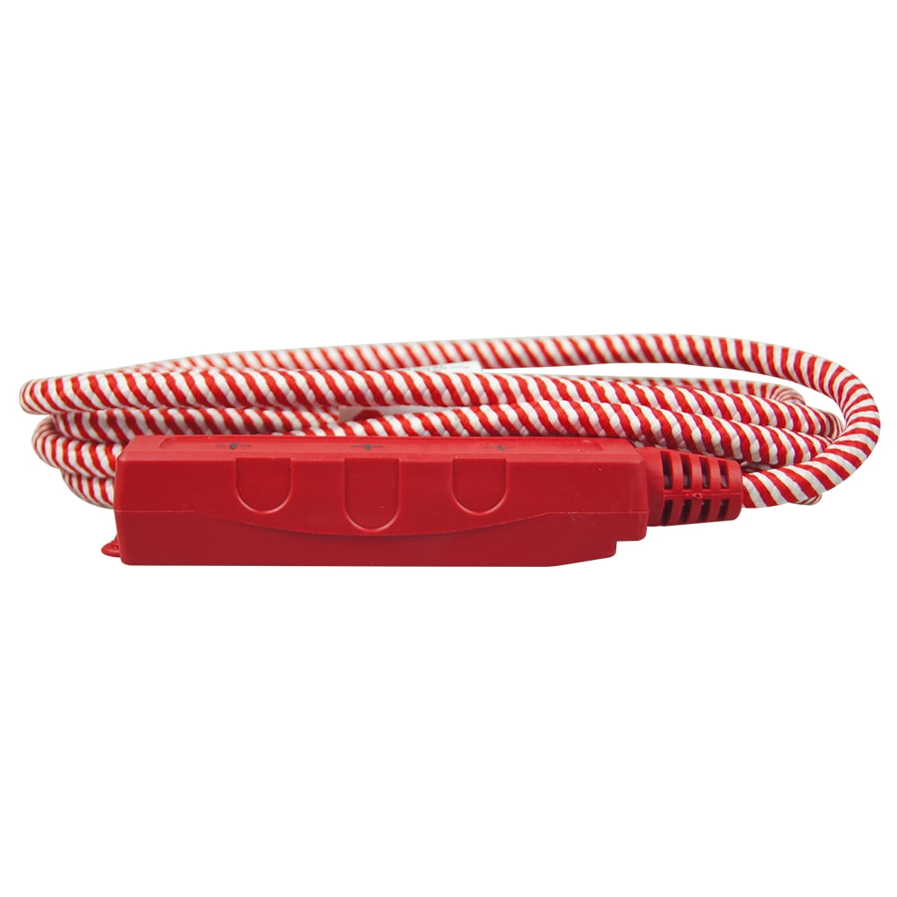 Hyper Tough 3-Outlet 9 FT Fabric Candy Cane Extension Cord