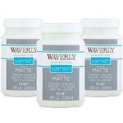 Waverly Inspirations Matte Varnish, Set of 3, 8 fl oz Each, Clear
