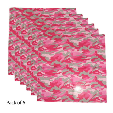 Wholesale Lot 6 22"x22" Redneck Pink Camouflage Camo Cotton bandana Scarf Head Wrap Neck Headband Face Mask Bandanna Cancer